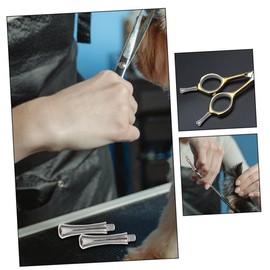 FOMIYES 20Pcs Metal Scissor Replacement Finger Rest for Hair Shears Pet Grooming Durable and Easy to Use for Professionals and Home Use