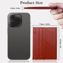 WOXVM Credit Card Holder Wallet RFID Blocking Slim Credit Card Cases Holder Premium Leather Minimalist Front Pocket Small Wallet with 6 Card Slots and 1 Pockets for Men Women (Red)