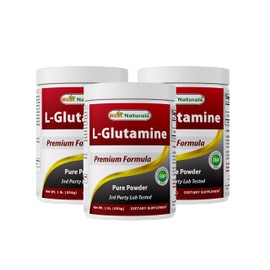 Best Naturals L-Glutamine Pure Powder 1 LB (1 LB (Pack of 3))