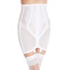 Rago Women's High Waist Open Bottom Girdle with Zipper, White,