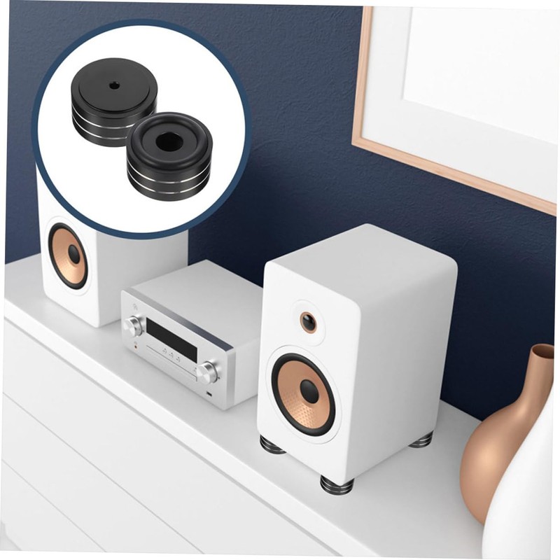 TEHAUX 4Pcs Speaker Isolation Feet Pads Durable Subwoofer Stand Mats