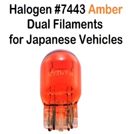 SUN EAST (2) Halogen 7443 Bulb Amber Dual Filaments for Japanese Veh.