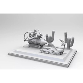 UNPAINTED Roadrunner & Coyote Looney Tunes Diorama 3d Printed Model Kit