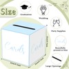 WNINK White and Blue Card Box for Parties, Weddings, Birthdays,