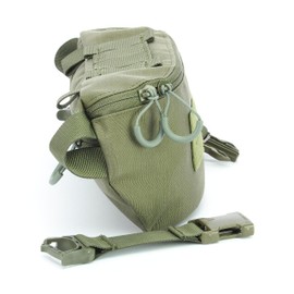 Modular Waist Bag 1.8 L with MOLLE, Removable Strap, Fleece, Carabiner and Back Compartment for Ballistics - Robust Belt Bag for Work, Leisure, Outdoor, Tactics, Military, Survival, Adventure