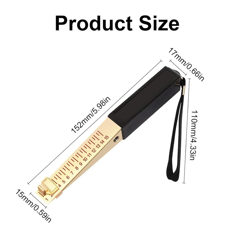 Shinekoo Door Gap Measuring Tool,1-15mm Feeler Gauges House Engineering Inspection