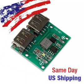 Brain Wire Dual USB DC-DC Step Down Power Supply 3A 9V/12V/24V IN 5V Car Charging Module US