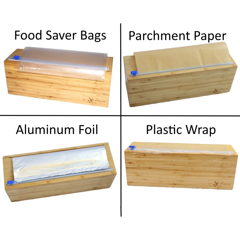Extra Large Vacuum Sealer Bag Roll Dispenser with Slide Cutter