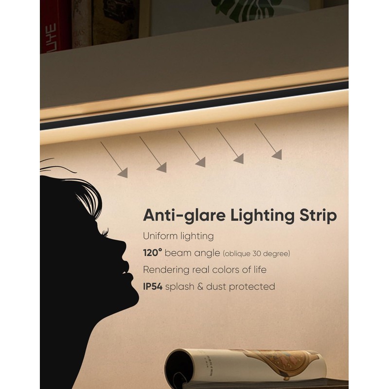 Shine Decor Under Cabinet Lighting Strip, Free Cuttable LED Silicone