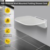 Dyna-Living Wall Mounted Folding Shower Seat 440 lbs Load-Bearing Fold