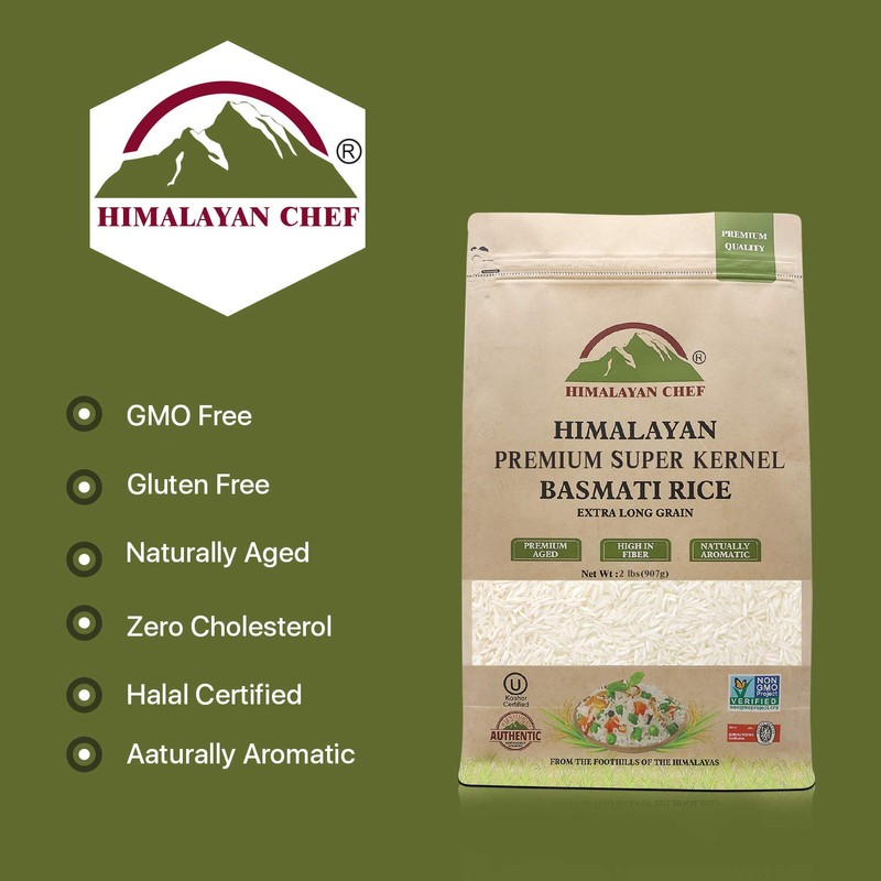 Himalayan Chef 5569 White Basmati Rice, (Pack of 2), 2