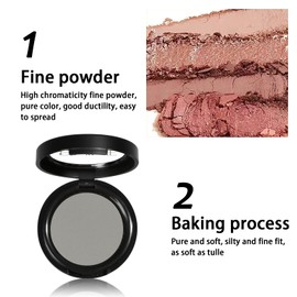 Matte Grey Single Eyeshadow - Pressed Fine Powder, Intensely Pigmented for Longwear Day & Night Looks, Wet & Dry Application, Suitable for All Skin Tones, Mineral Oil Free