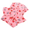 Dog Summer Shirts Cute Strawberry Print Turn Down Collar Snap