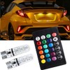 OtpOutopa Car T10 RGB LED Bulb Width Light with Remote