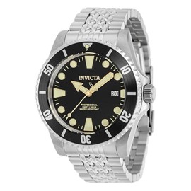 Invicta Pro Diver Men 44mm Stainless Steel Steel Black dial NH35A Automatic