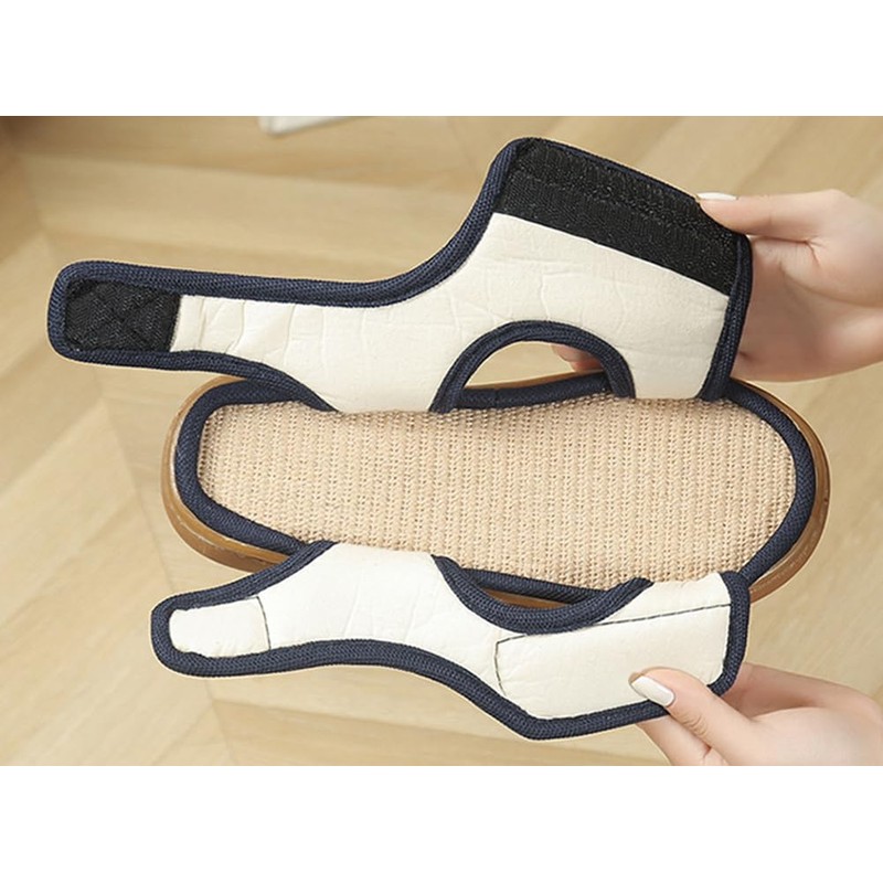 Euyqs Nursing Slippers, Wide Design, Velcro Adjustable, Easy to Wear,