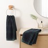 REDKISS 100% Cotton Hand Towels for Bathroom, Green Checkered Towel,