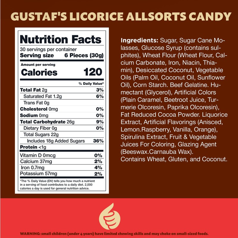 Gustaf's Allsorts Licorice Retro Candy, 2-Pound Bag