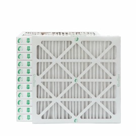 Glasfloss ZL 25x25x2 MERV 10 (FPR 7) Pleated HVAC Air Filters. Case of 12