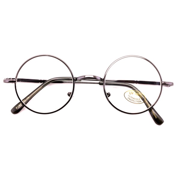 Casual Fashion Small Round Circle Clear Lens Eyeglasses Thin Frame
