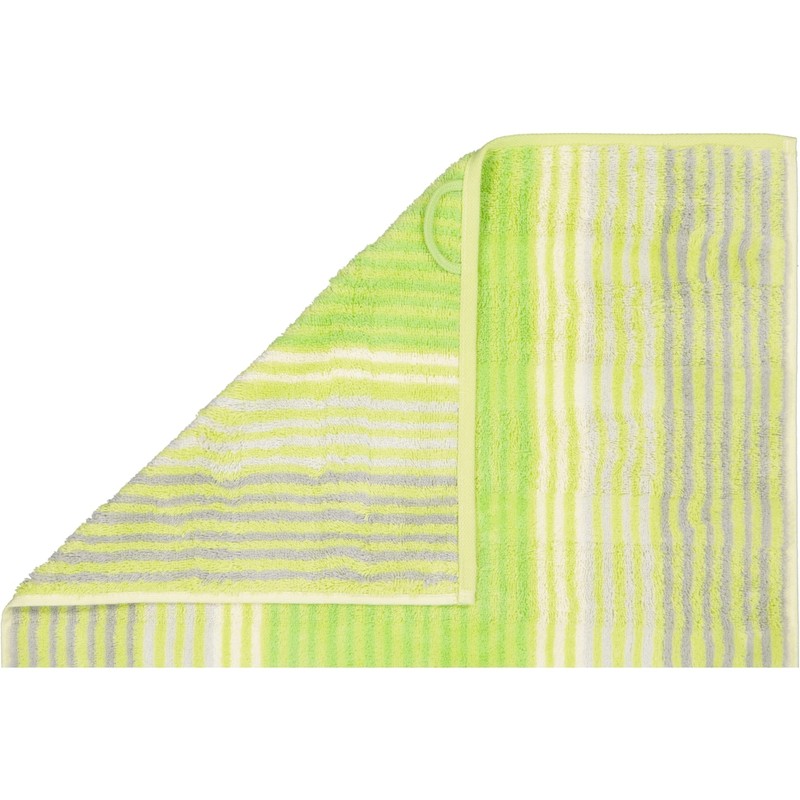 Cawö Striped Cashmere Washing Mitt 16 x 22 cm, Terrycloth, kiwi, 16x22