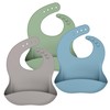 Cuddle Campus Set of 3 Silicone Bibs for Babies &
