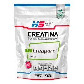 Creatina Creapure 200gr Hero Sport 40 Servicios Sin Sabor