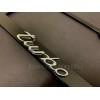 License Plate Frame Shop 1x TURBO 3D Emblem BLACK Stainless