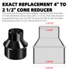 TonGass (Combo Pack) 4" to 2-1/2" Hose Cone Reducer, Dust