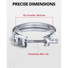 EVIL ENERGY 3.5" V Band Clamp Quick Release Stainless Steel Male Female Mild Steel (without Flange)