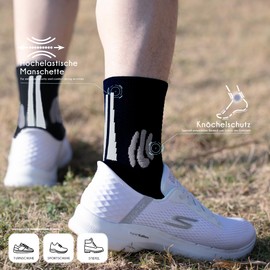 BRISIRA Coolmax Bamboo Viscose Compression Running Socks 3 Pairs Quarter Athletic Cushioned Breathable Anti Blister & Sweat & Odour
