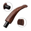 MUXIANG MUXIANG Wood Briar Bent Pipe Handle Replacement Mouthpiece, Fits