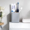 Bamboo Toothbrush Holder for Bathrooms, 3 Slots Toothbrush and Toothpaste