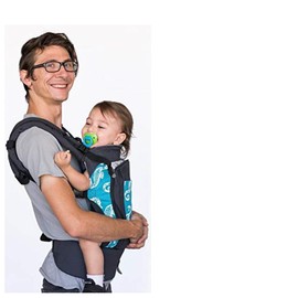 LILLEbaby 4-in-1 Essentials All Seasons Baby Carrier, Seahorse - Ergonomic and Comfort Fabric, Gray