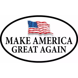 MAKE AMERICA GREAT AGAIN MAGA TRUMP FLAG DECAL WINDOW BUMPER STICKER POLITICAL