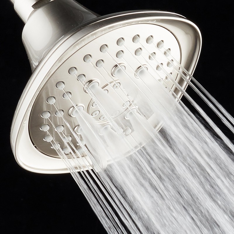 AquaDance Satin Nickel Hot Oval Square Style 6-setting High-Pressure Luxury