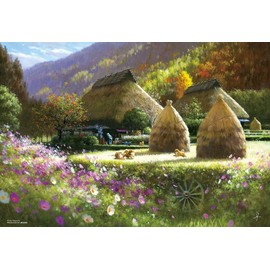 [Made in Japan] Beverly 300-033 300 Piece Jigsaw Puzzle Puppy and Hometown (10.2 x 15.0 inches (26 x 38 cm)