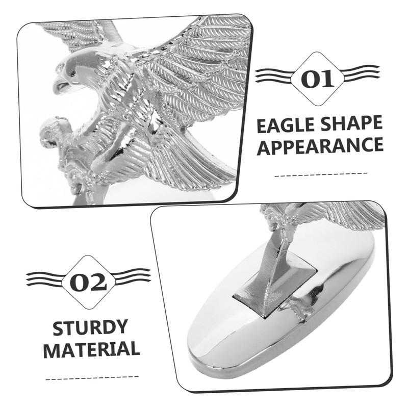 MUCKLILY 3D Metal Front Logo Eagles Car Magnet Hood Ornament