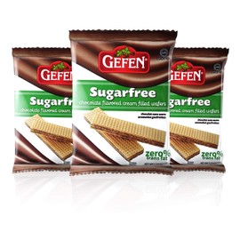 Gefen Sugar Free Chocolate Cream Filed Wafer Cookies, 7oz (3 Pack) Dairy Free, Zero Trans-fat, No Aspartame