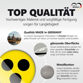 Stylebutton Set of Blind Badges Made of Metal | Blind Pin | Blind Badge with Safety Pin | 3 Points or ÖNORM V 2106, Metal