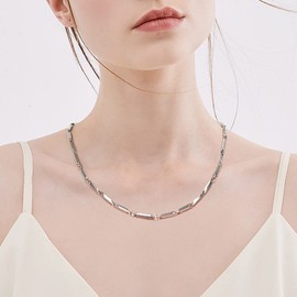 JEROOT Titanium Steel Magnetic Necklace for Women Men Unisex, 6 Ultra Strength Column Magnetic Necklace