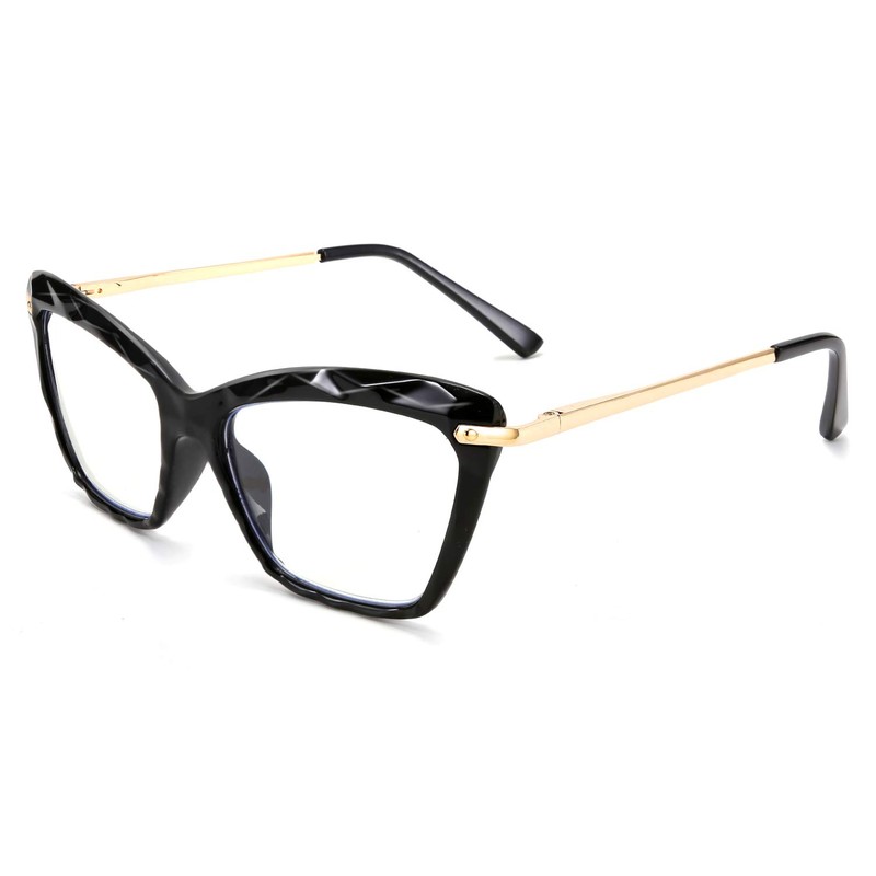 FEISEDY Crystal Cat Eye Reading Glasses Blue Light Blocking Reader