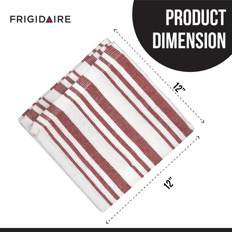 Frigidaire Claire 100% Cotton Dish Clothes,12" x 12", Solid and