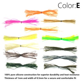YZD Silicone Skirts Rubber Skirts Threads 10 Colors for Fly Tying Material Make Rubber Jig Skirts Spinnerbati Lures Spoon Blade Squid Skirt Replacement Thread (E Set), MULTI
