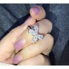 Cutesmile 18k Platinum Plated Shiny Cubic Zirconia Crystal Bow-Knot Engagement