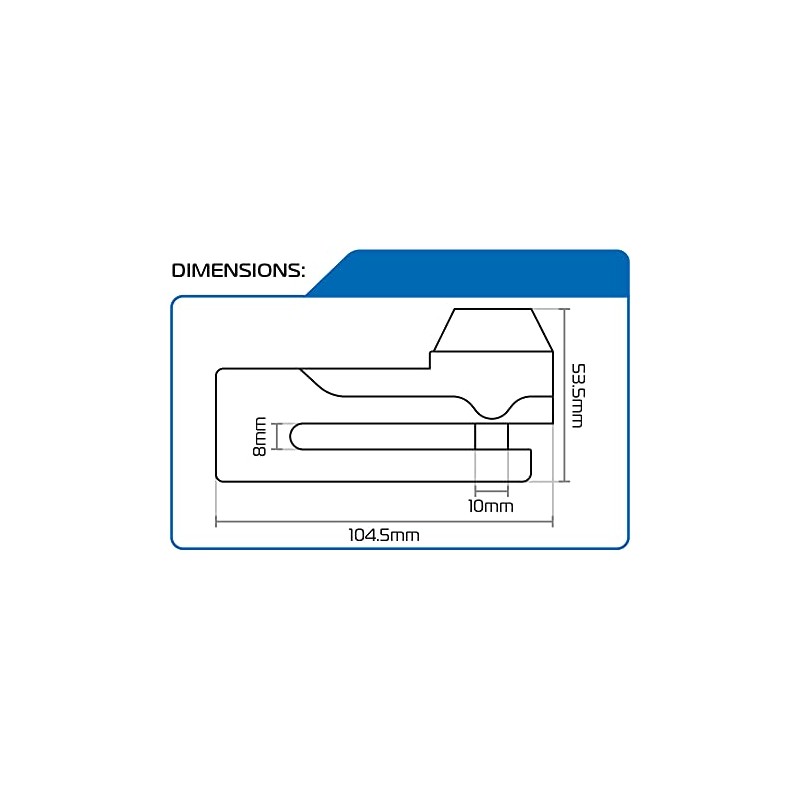 Oxford LK486 Motorcycle Titan 10mm Pin Disc Lock Yellow incl.