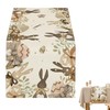 Bunny Easter Table Runner Decorations,Linen Cute Bunny Runner for Table,72x13in
