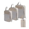 QUINTRA Compression Pack Cubes 3/4 Set Compressible Packing Cubes with