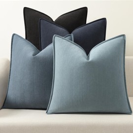 ZWJD Cushion Cover 40 x 40 cm, Set of 4 Chenille Cushion Covers, Sofa Cushion Cover with Elegant Design, Soft and Luxurious Decorative Cushion for Couch, Bed and Home Decoration