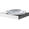 KEUCO Metal Chrome Shiny Crystal Glass Soap Dish for Bathroom